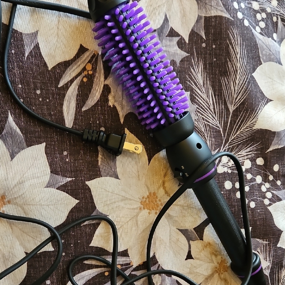 Purple and Black Curl Styling Tool